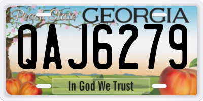 GA license plate QAJ6279