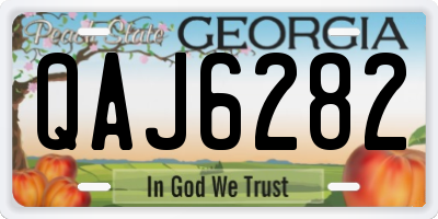 GA license plate QAJ6282