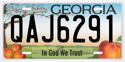 GA license plate QAJ6291
