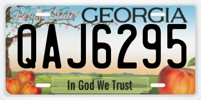 GA license plate QAJ6295