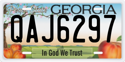 GA license plate QAJ6297