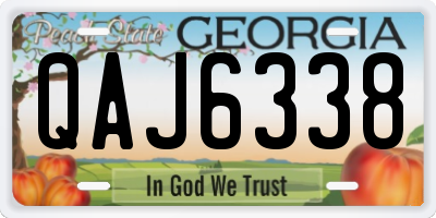 GA license plate QAJ6338