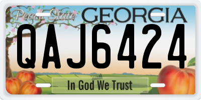 GA license plate QAJ6424