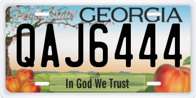 GA license plate QAJ6444