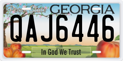 GA license plate QAJ6446