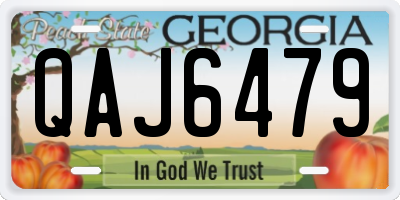 GA license plate QAJ6479