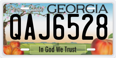 GA license plate QAJ6528