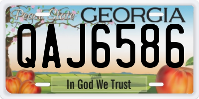 GA license plate QAJ6586
