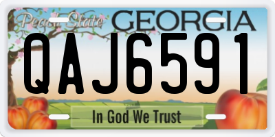 GA license plate QAJ6591