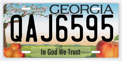 GA license plate QAJ6595