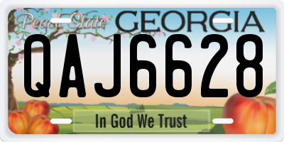 GA license plate QAJ6628