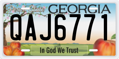 GA license plate QAJ6771
