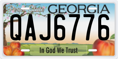 GA license plate QAJ6776