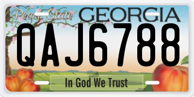 GA license plate QAJ6788