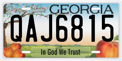 GA license plate QAJ6815