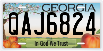 GA license plate QAJ6824