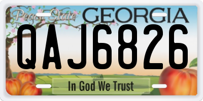 GA license plate QAJ6826