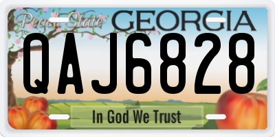 GA license plate QAJ6828