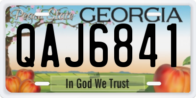 GA license plate QAJ6841