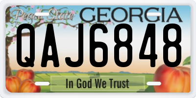 GA license plate QAJ6848