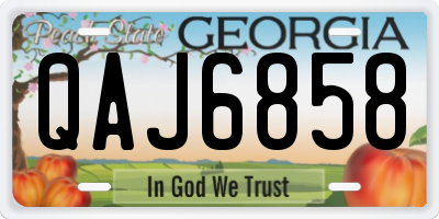 GA license plate QAJ6858