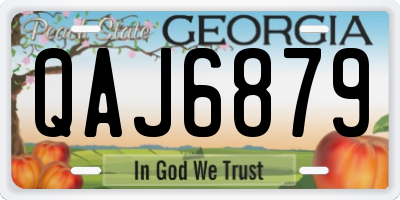 GA license plate QAJ6879