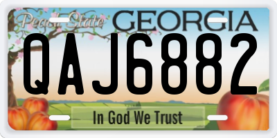 GA license plate QAJ6882