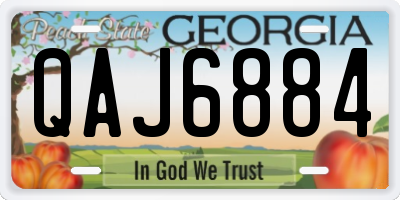 GA license plate QAJ6884