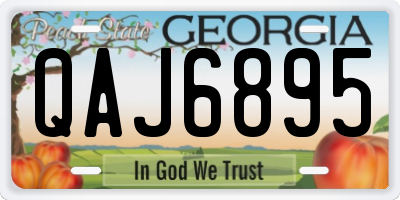GA license plate QAJ6895