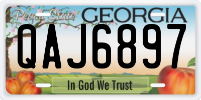 GA license plate QAJ6897