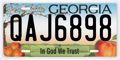 GA license plate QAJ6898