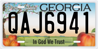 GA license plate QAJ6941