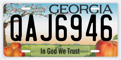 GA license plate QAJ6946