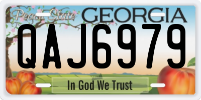 GA license plate QAJ6979
