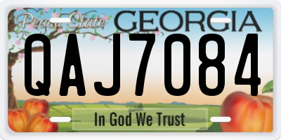 GA license plate QAJ7084