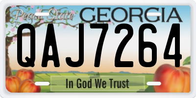 GA license plate QAJ7264