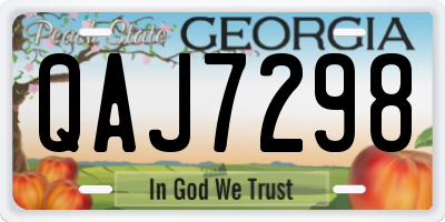 GA license plate QAJ7298