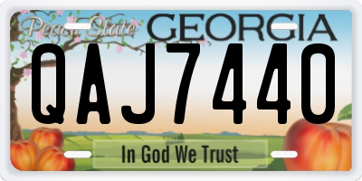 GA license plate QAJ7440
