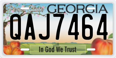 GA license plate QAJ7464