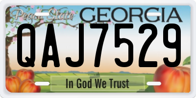 GA license plate QAJ7529