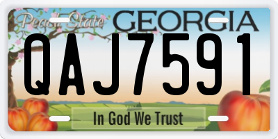 GA license plate QAJ7591