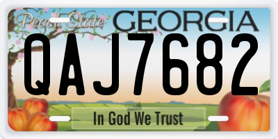 GA license plate QAJ7682