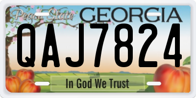 GA license plate QAJ7824