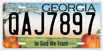 GA license plate QAJ7897