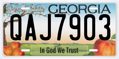 GA license plate QAJ7903