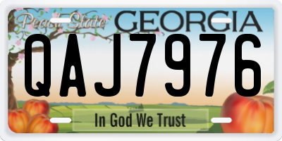 GA license plate QAJ7976