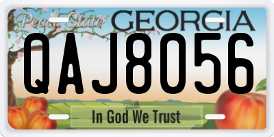 GA license plate QAJ8056