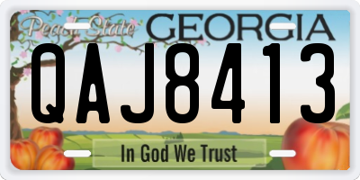 GA license plate QAJ8413