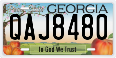 GA license plate QAJ8480