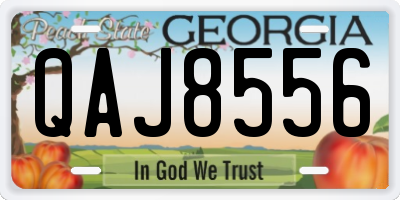 GA license plate QAJ8556